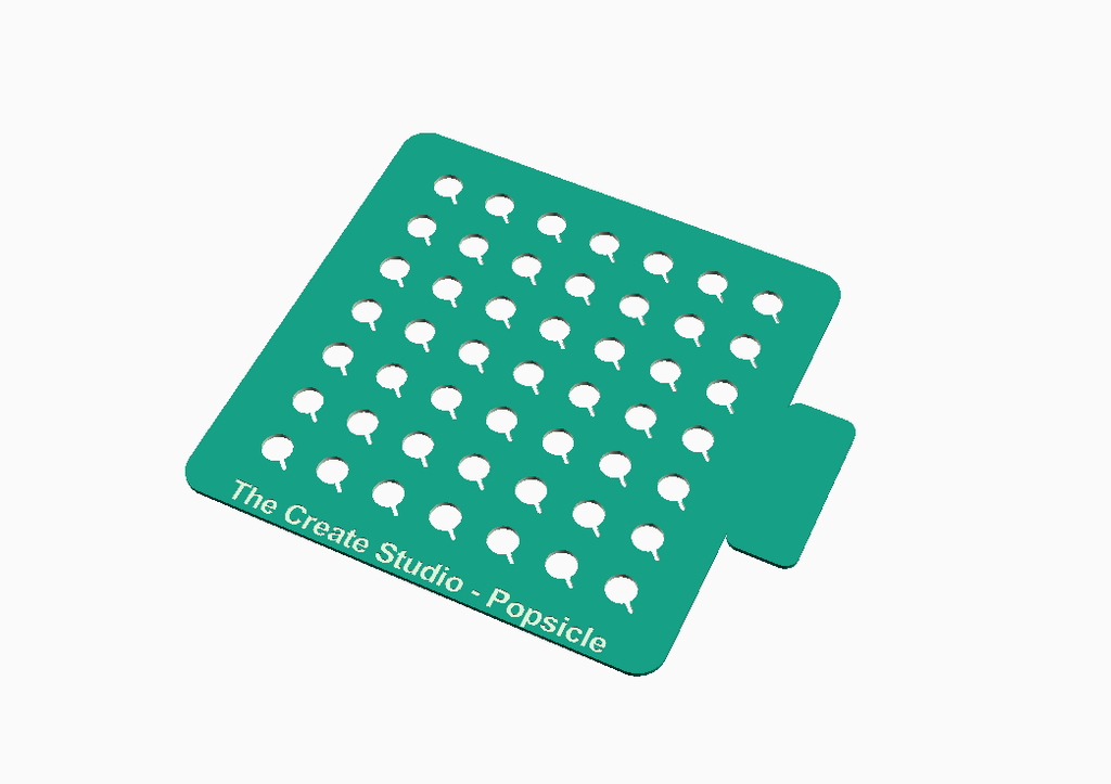 The Create Studio Sprinkler Stencil for Crafts featuring a popsicle design for creative projects