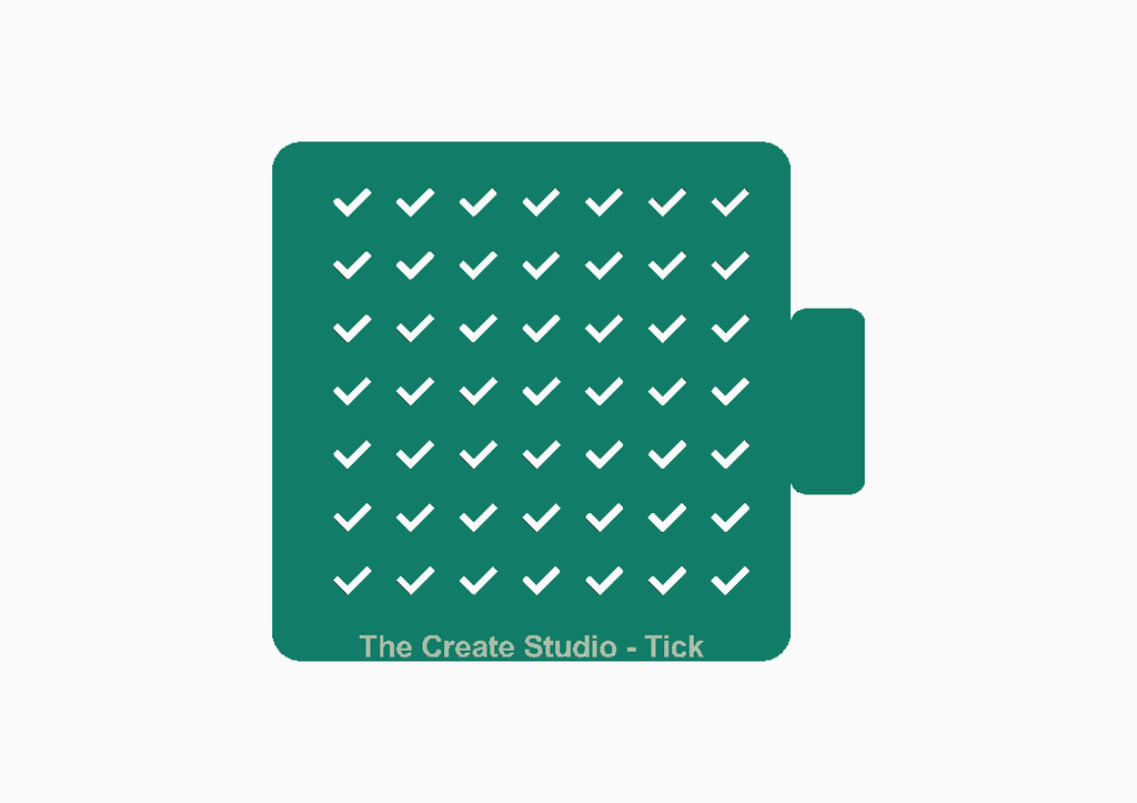 The Create Studio tick shape stencil for crafts with multiple tick designs for creative projects