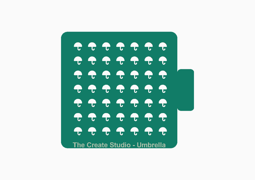 The Create Studio umbrella stencil for crafts featuring multiple umbrella designs for creative projects