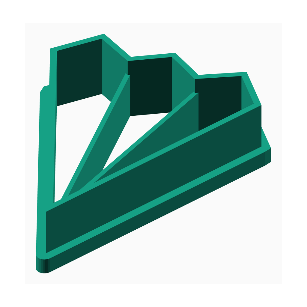 Unique clay cutter for jewelry making by The Create Studio in a teal geometric design