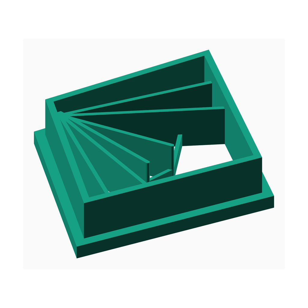 The Create Studio green clay cutter for DIY polymer clay jewelry supplies with multiple angled sections