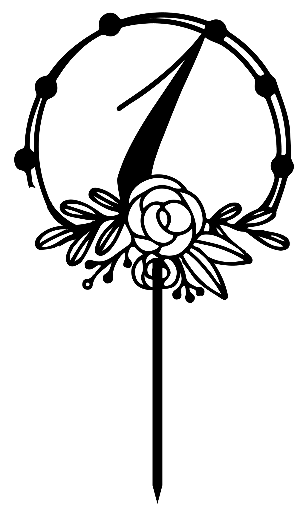 Number One Cake Topper - Cirlce Number - The Create Studio