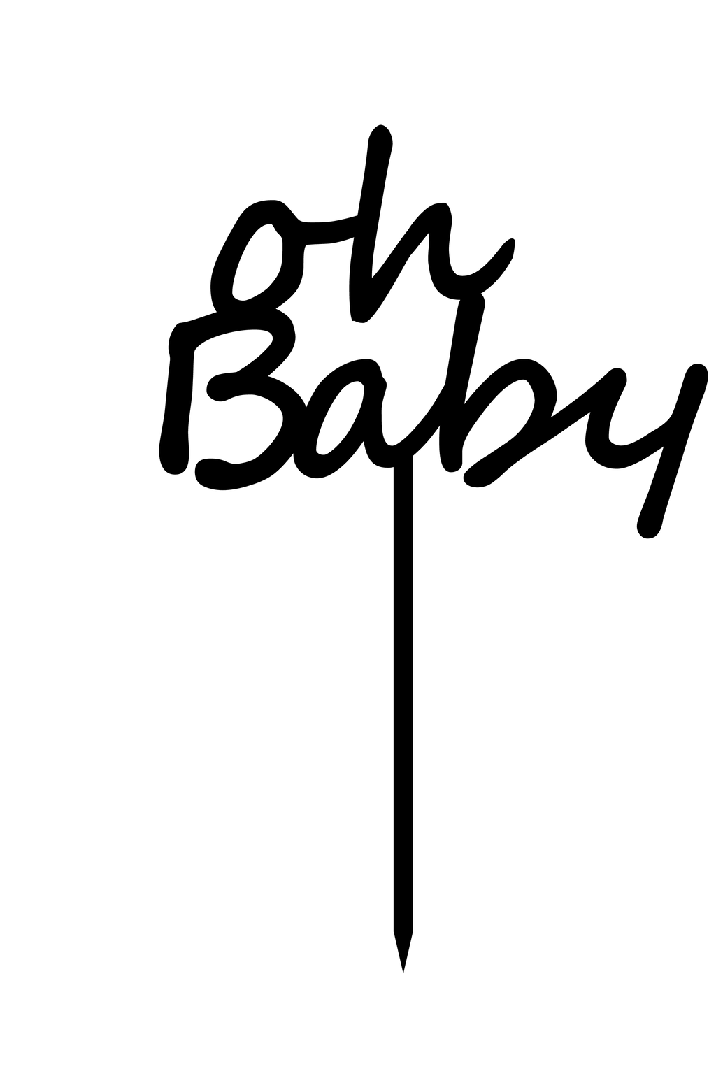 Oh Baby - New Born | Bay Shower Cake Toper - The Create Studio