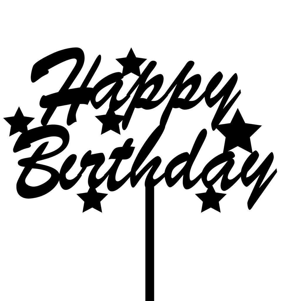 Birthday cake topper style 100, perfect for birthday celebrations and enhancing cake designs.