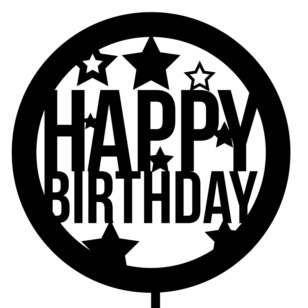 Birthday Cake Topper Style 11 - The Create Studio