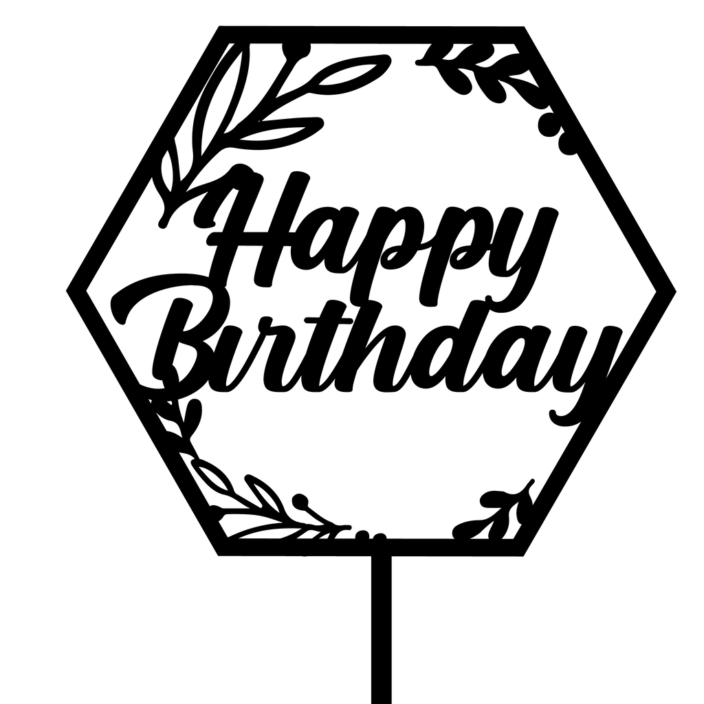 Birthday Cake Topper Style 14 - The Create Studio