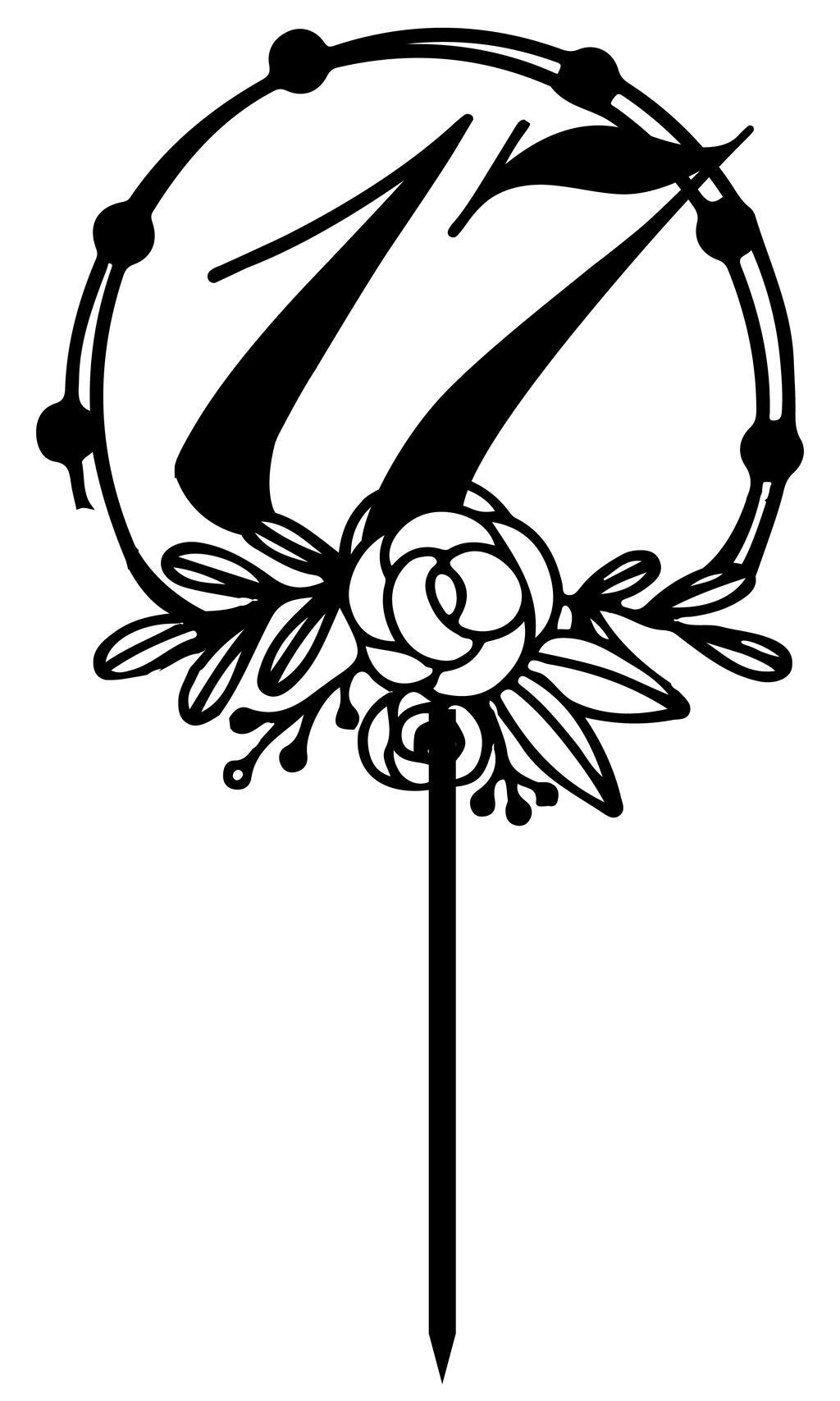 Number Ten (17) Cake Topper - Cirlce Number - The Create Studio