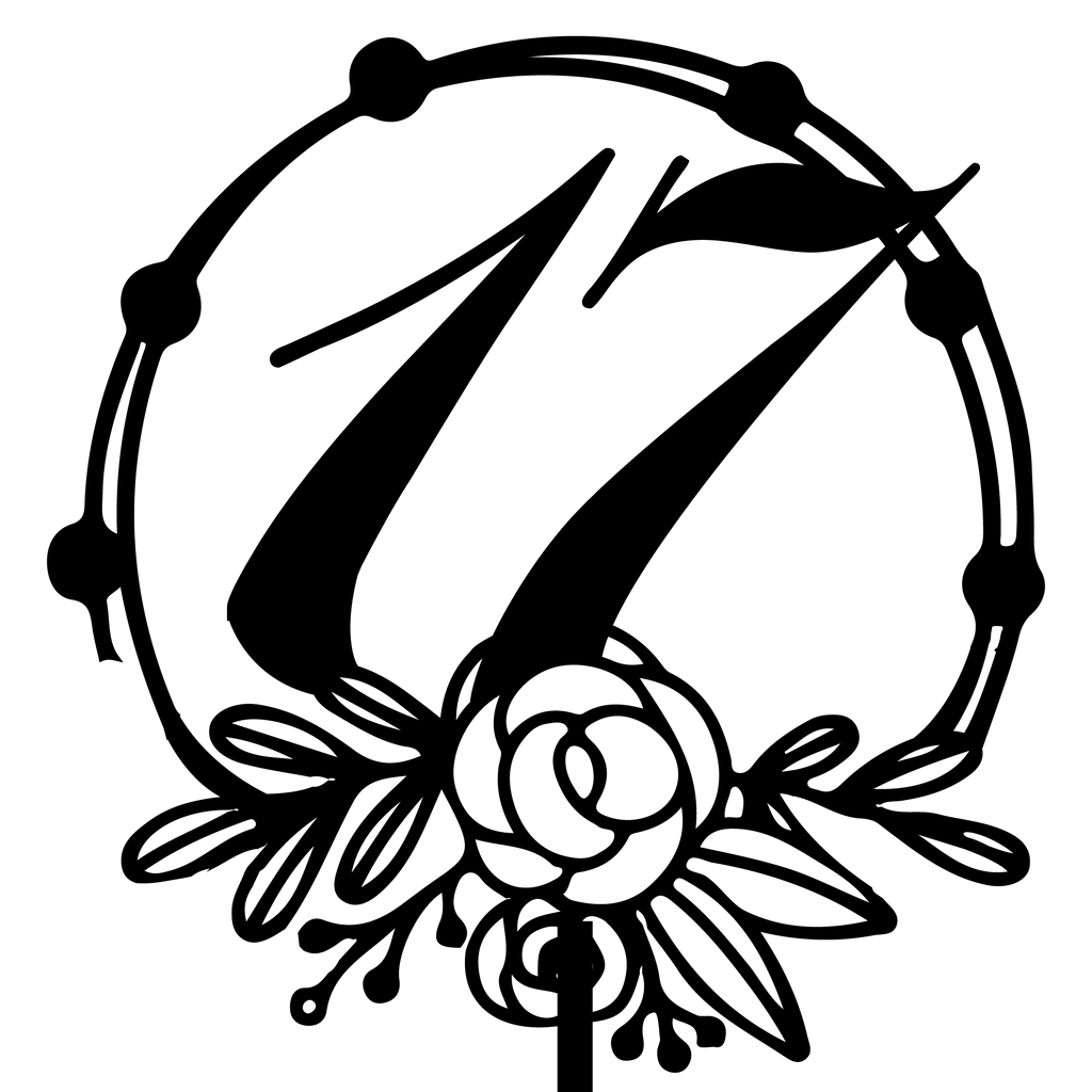 Number Ten (17) Cake Topper - Cirlce Number - The Create Studio