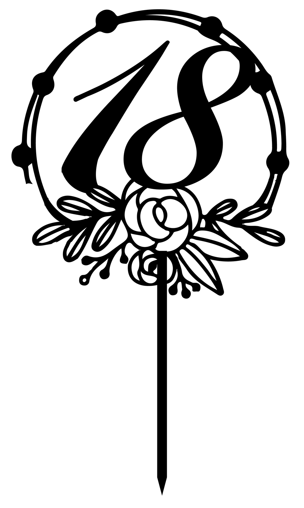 Number Ten (18) Cake Topper - Cirlce Number - The Create Studio