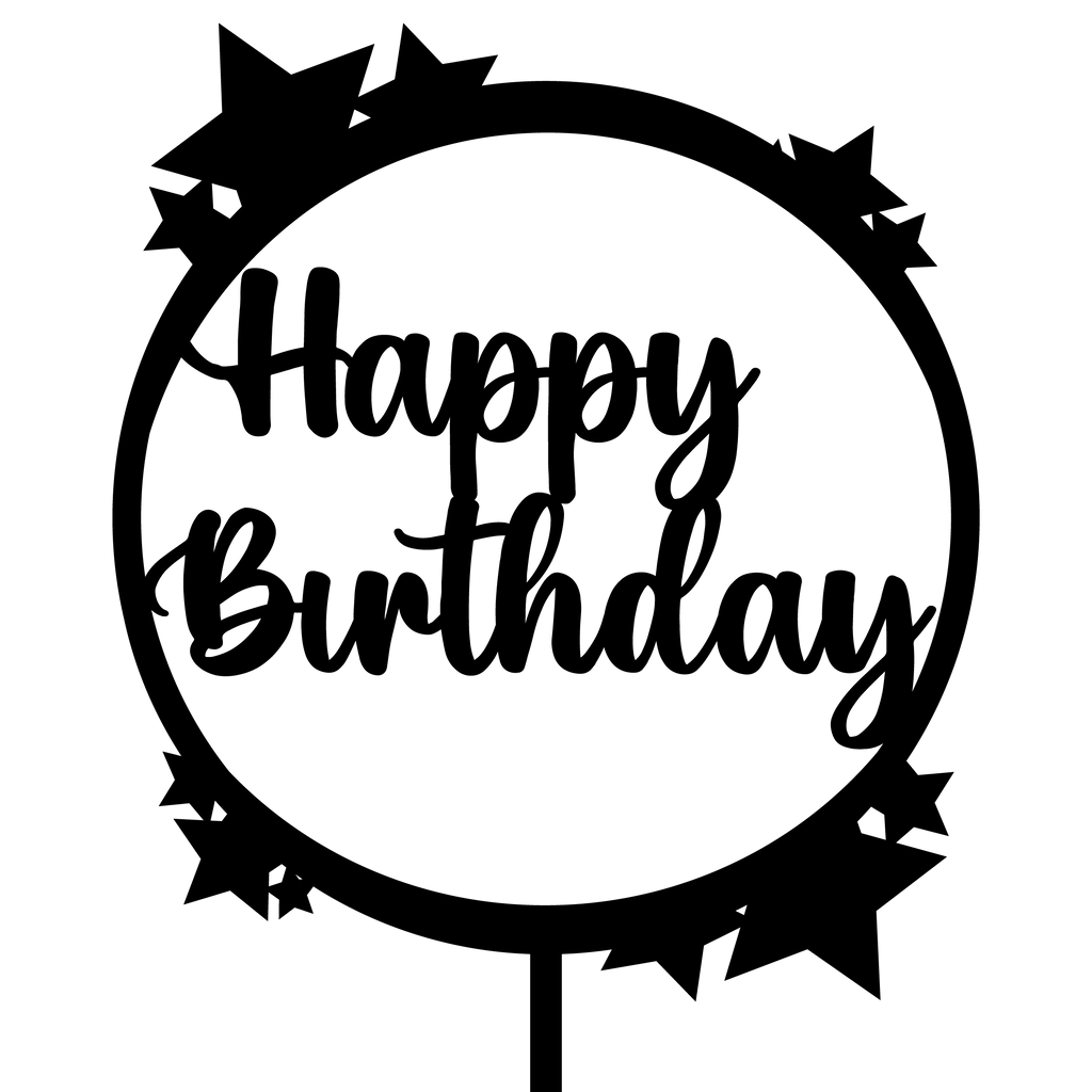 Birthday Cake Topper Style 19 - The Create Studio