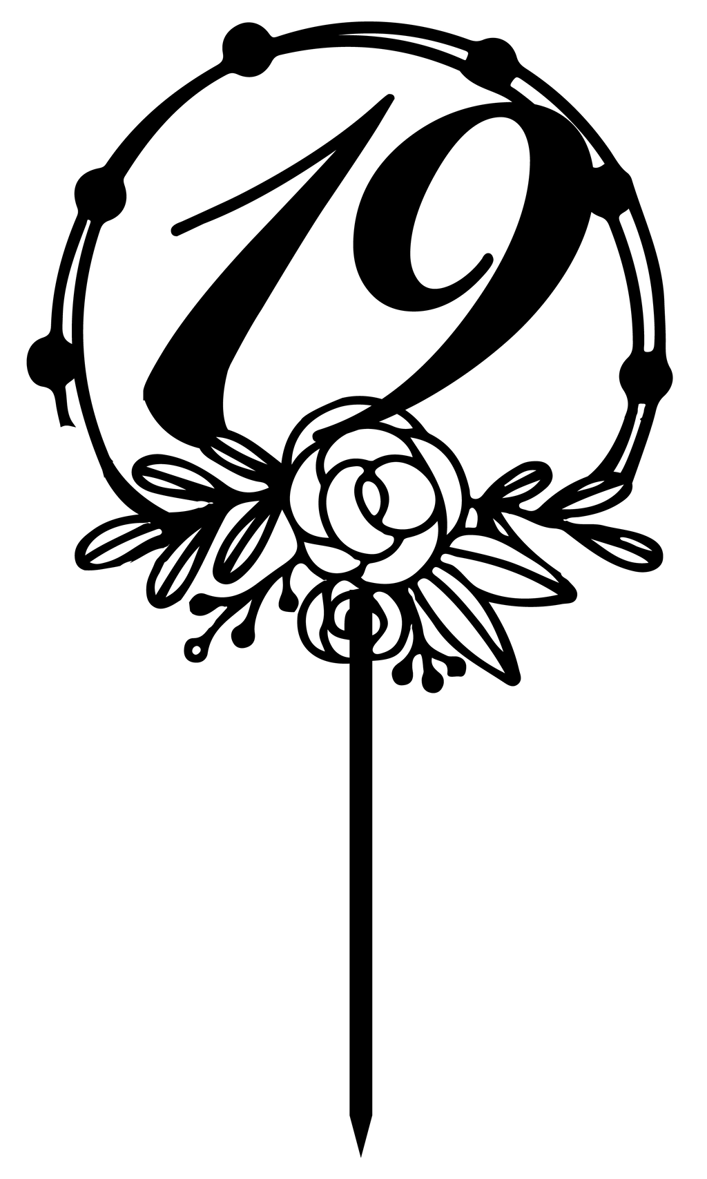 Number Ten (19) Cake Topper - Cirlce Number - The Create Studio