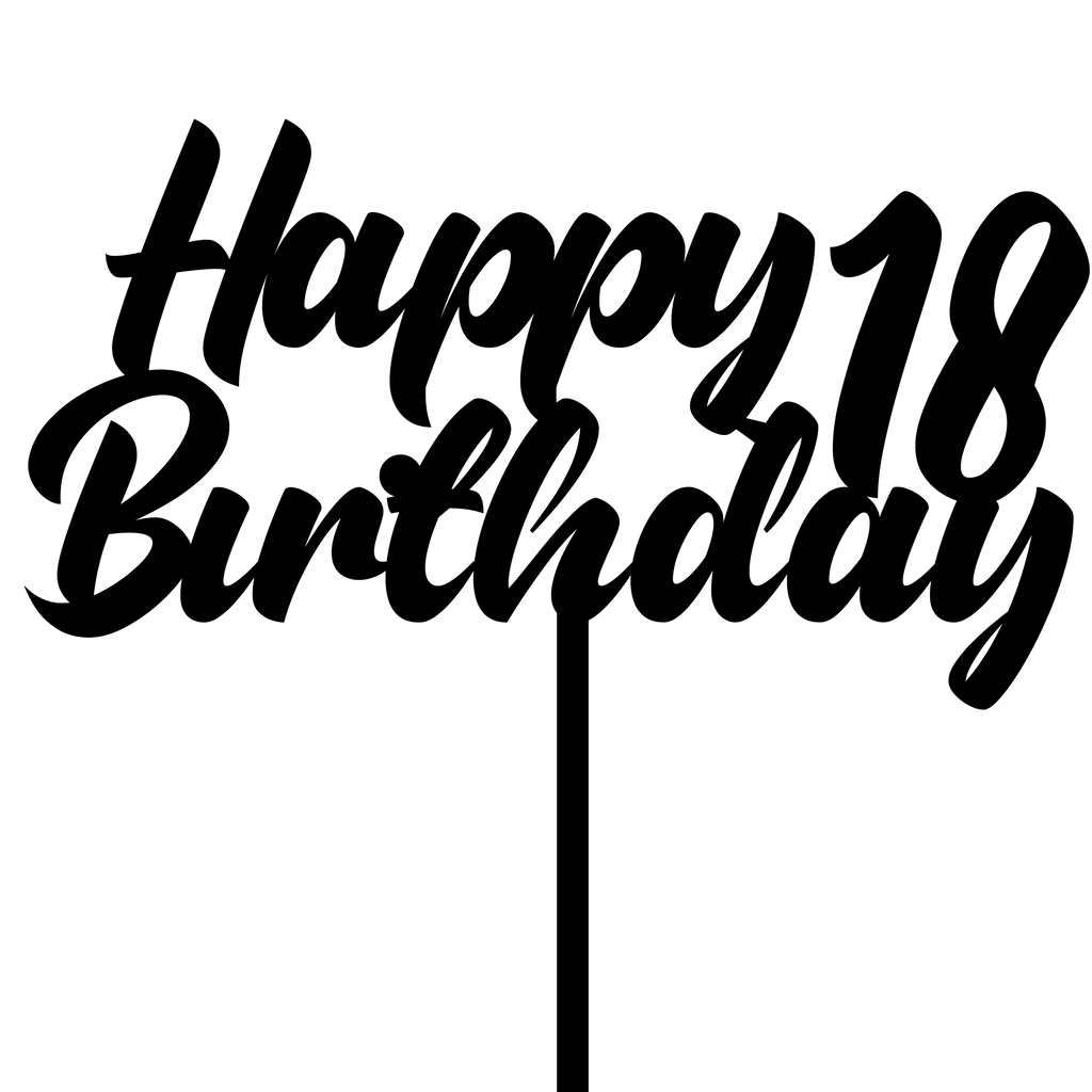 18th Birthday Celebrations - Cake Topper - The Create Studio