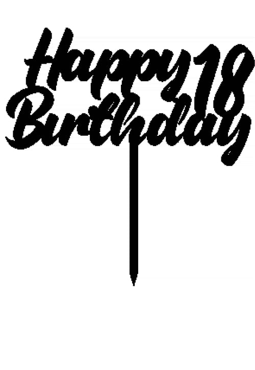 18th Birthday Celebrations - Cake Topper