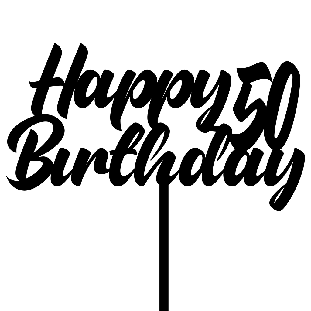 50th Birthday - Cake Topper - The Create Studio