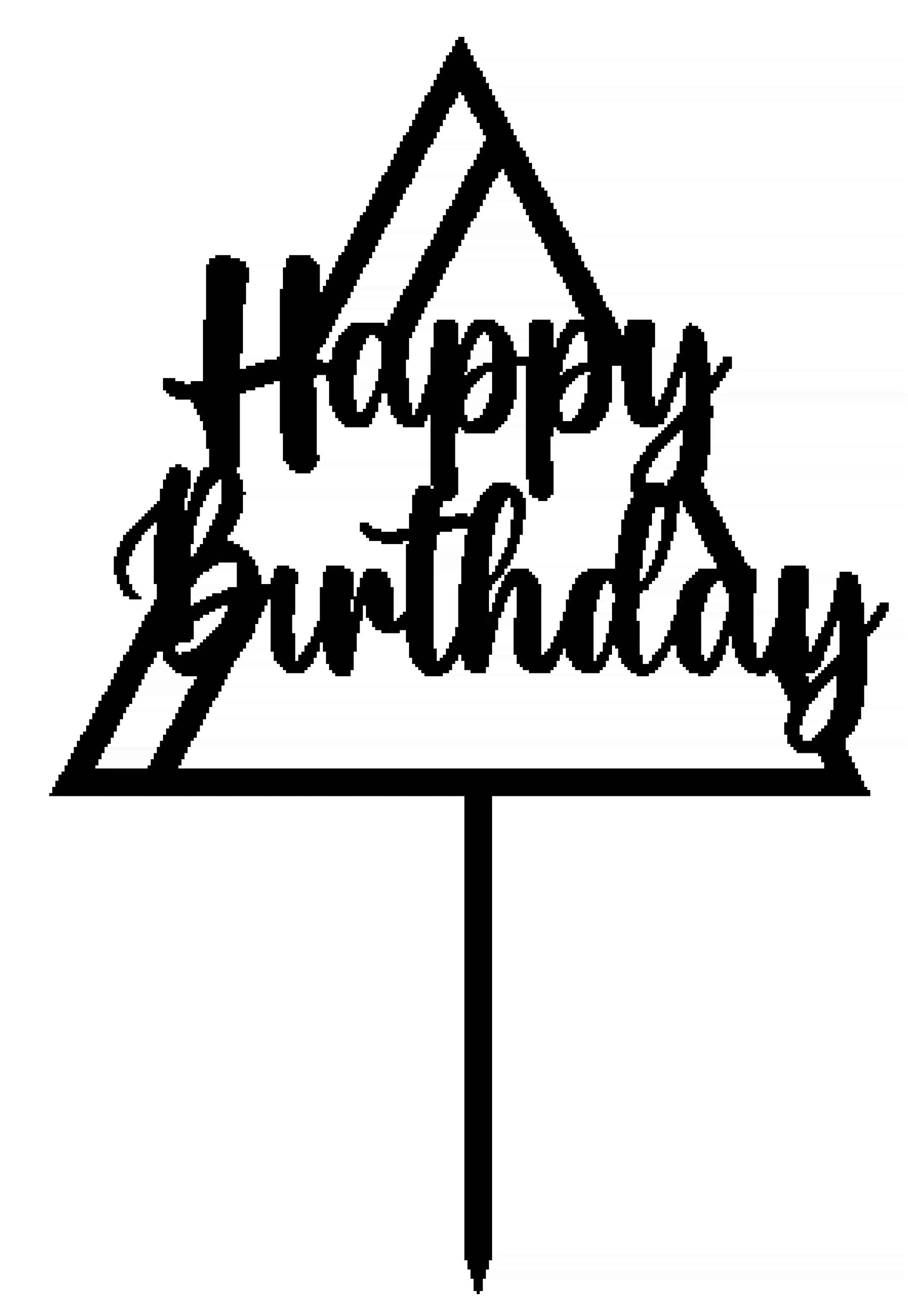 Trinagle Design - Birthday Cake Topper