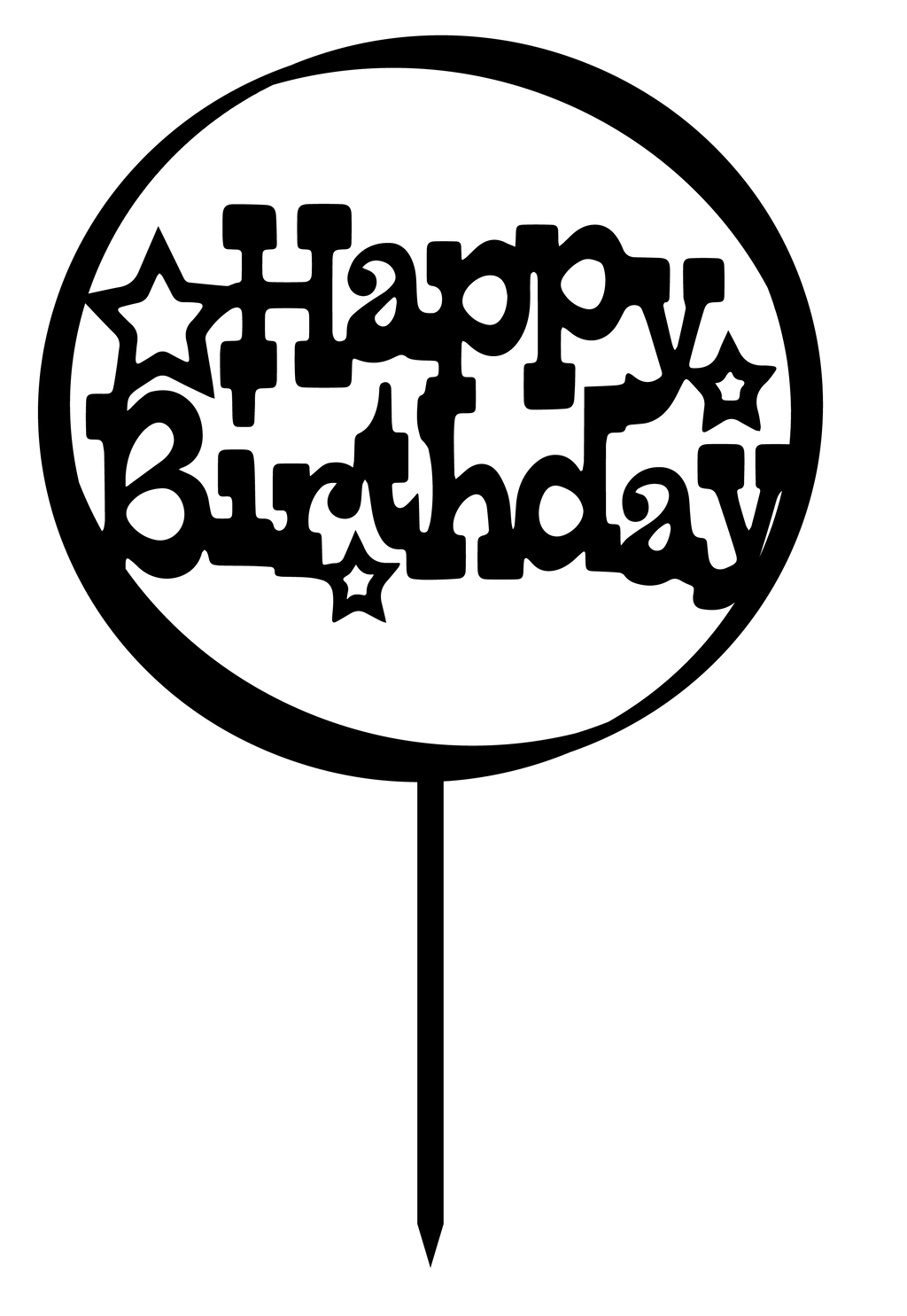 Birthday Cake Topper Style 52 - The Create Studio