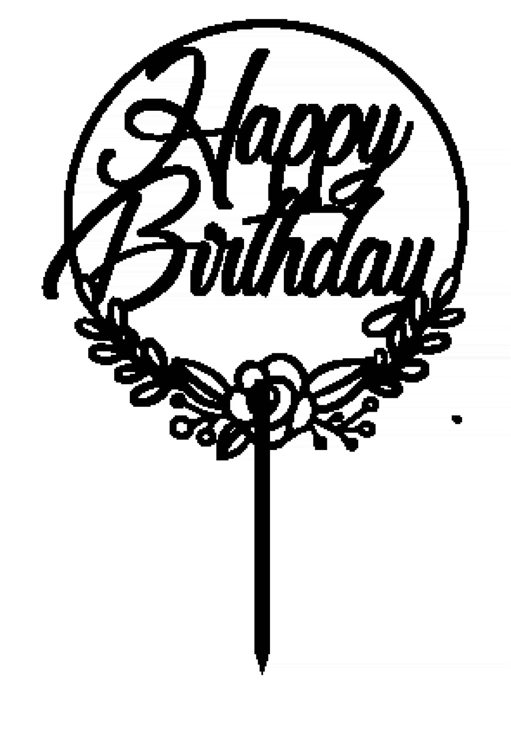 Circular Design 2 - Birthday Cake Topper