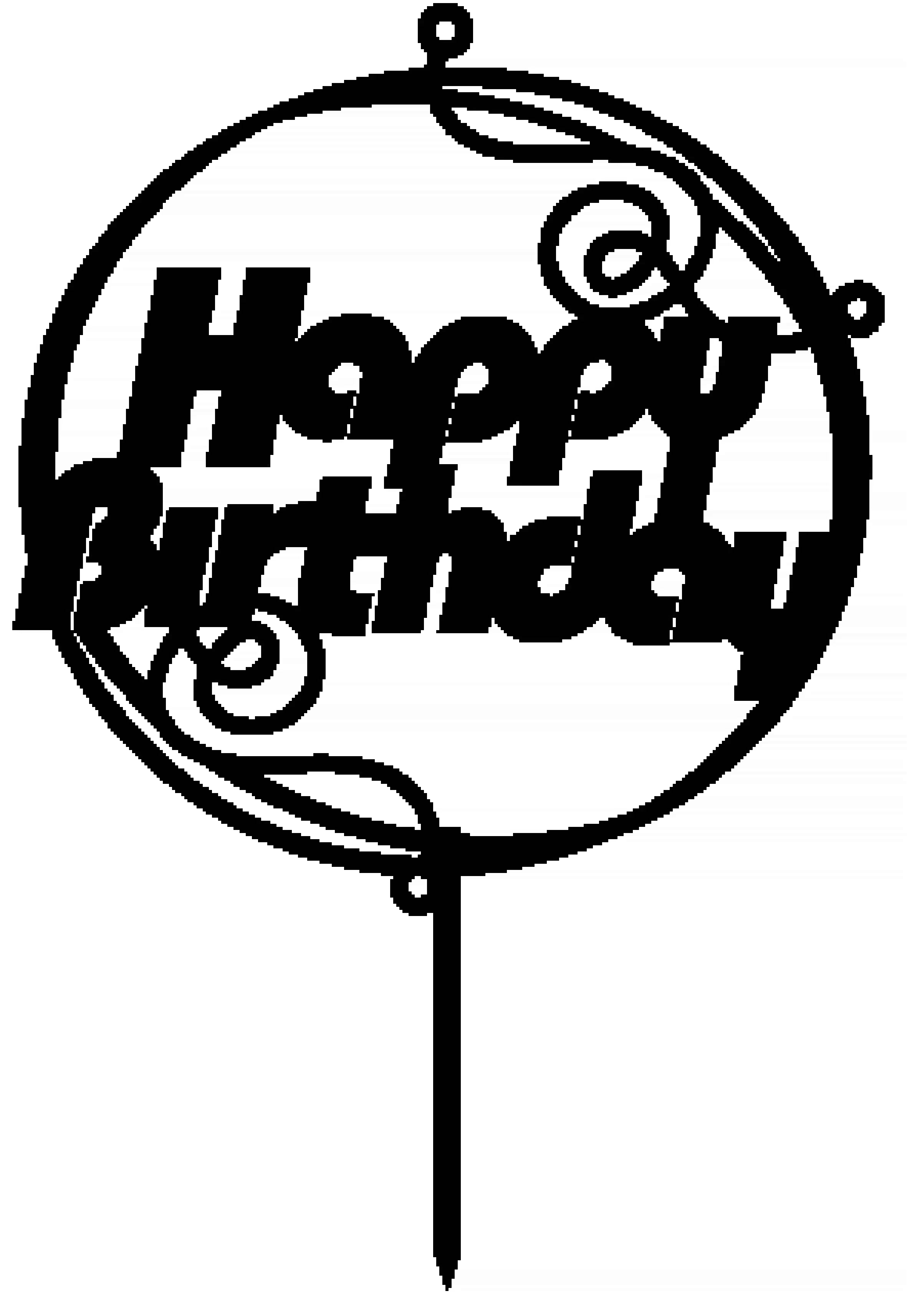Circular Design - Birthday Cake Topper