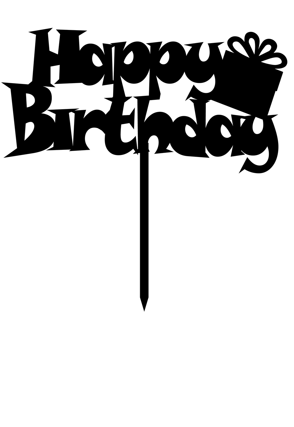 Whimsical gift theme birthday cake topper for joyful birthday celebrations and playful cake designs.