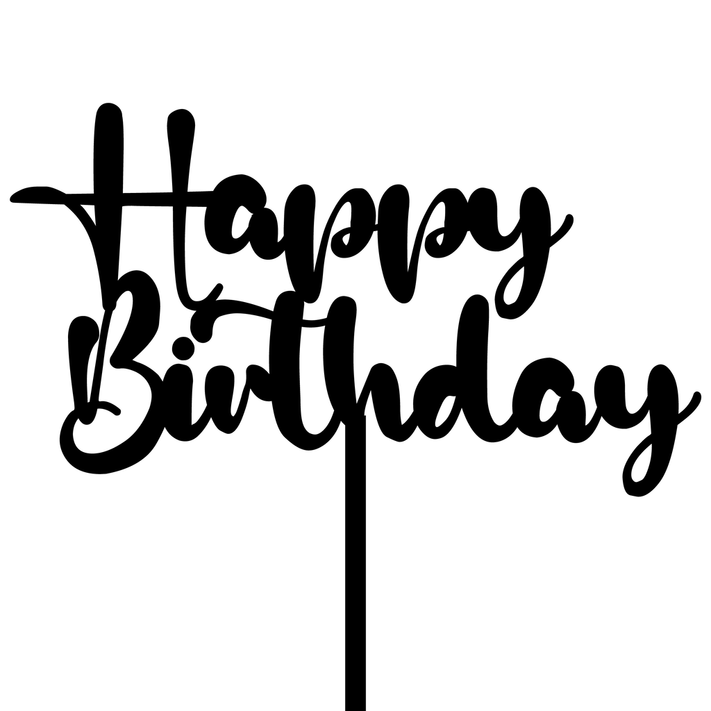 Stylish font birthday cake topper perfect for birthday celebrations and elevating any cake.