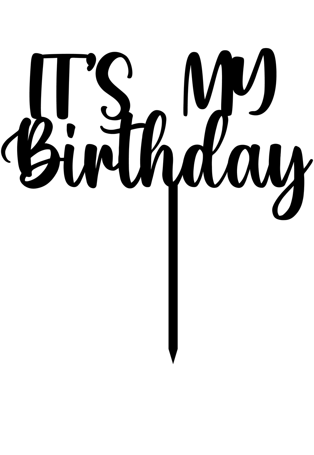 It is My Birthday cake topper for festive birthday celebrations, perfect addition to any birthday cake.