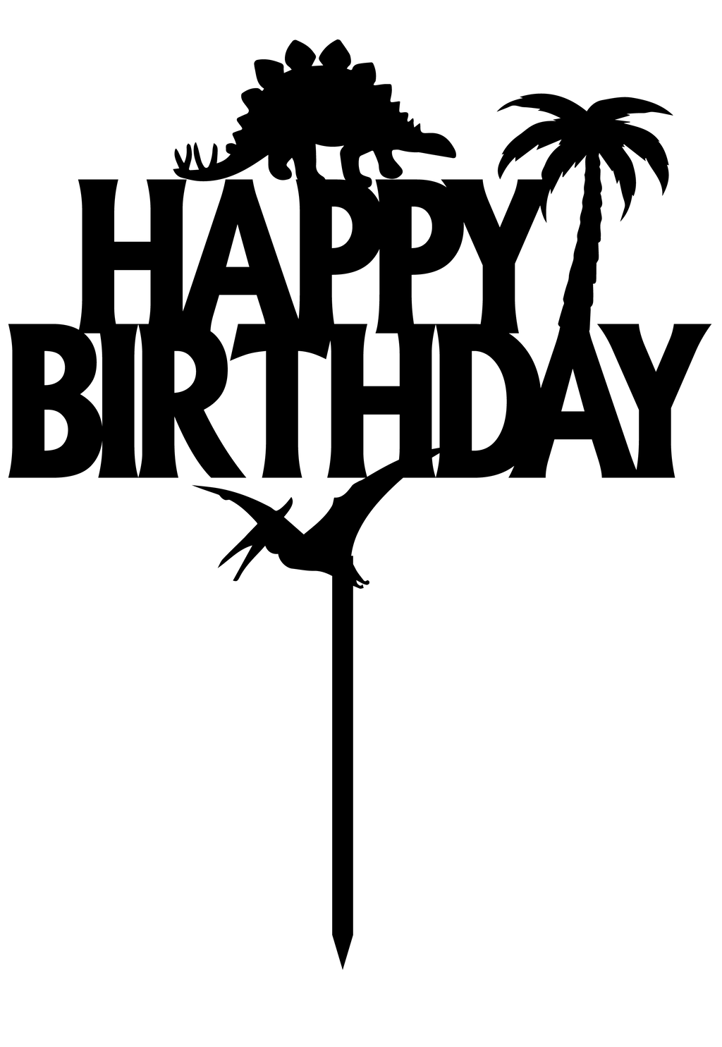 Tropical theme cake topper perfect for birthday celebrations, enhancing your birthday cake decor with vibrant style.