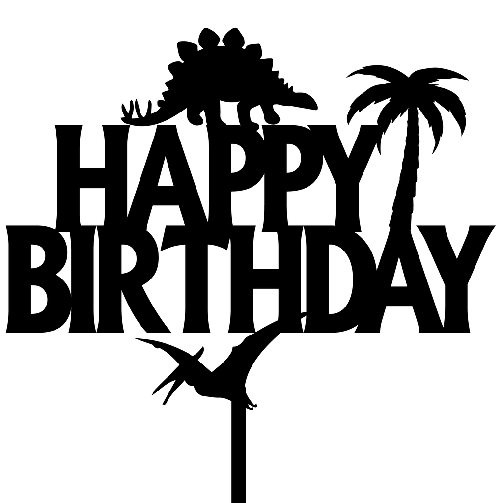 Tropical theme cake topper perfect for birthday celebrations, adding a festive touch to birthday cake designs.