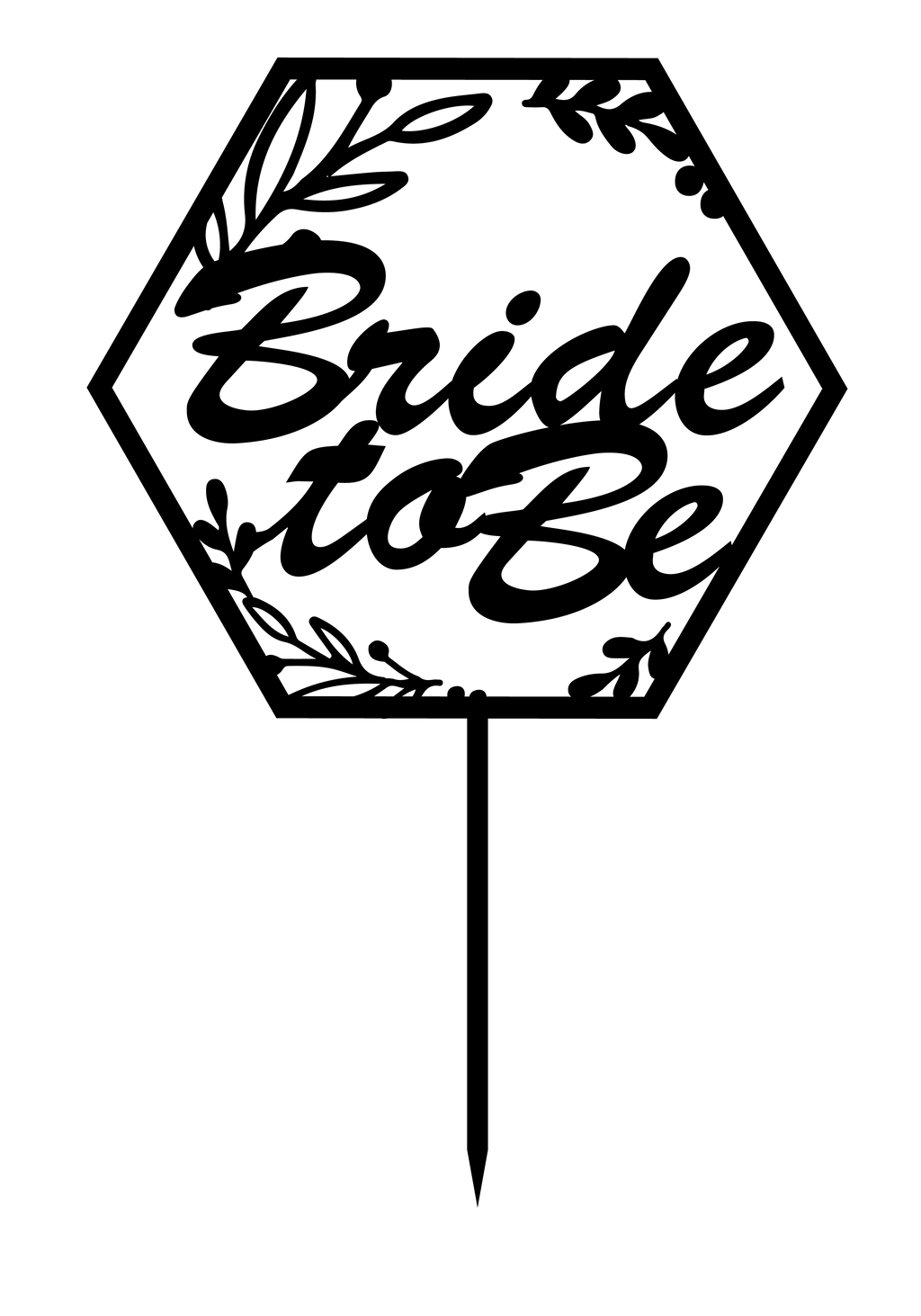 Elegant "Bride to Be" cake topper, perfect for bridal shower cake decorations and celebrating the bride-to-be.